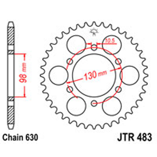JT JT Rear Sprockets R/W 483-33T KAW
